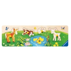 Houten puzzel: Jonge dieren (5)