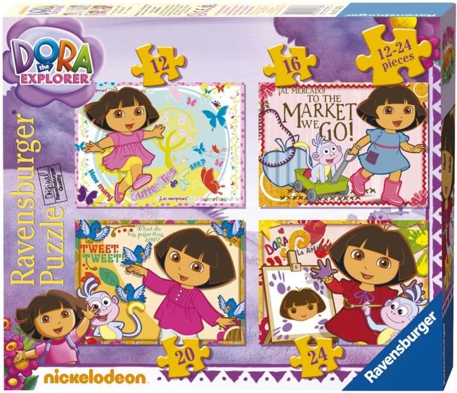 Lees Meer... : Puzzel Dora the Explorer 4 in 1 (12, 16, 20 en 24)
