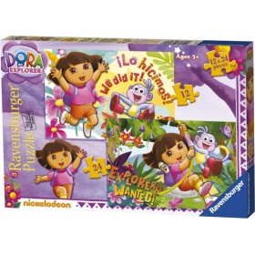 Vergroot de afbeelding Puzzel dora the explorer 12 & 24 stukjes