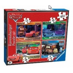 Ravensburger puzzel Disney Cars 4 in a box (12,16,20,24)