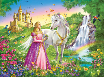 Puzzel Prinses Met Paard (200)...