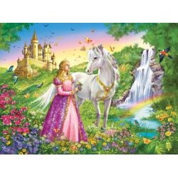 Puzzel prinses met paard (200)