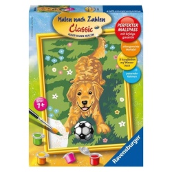 Ravensburger Schilderen op Nummer Hond met Voetbal