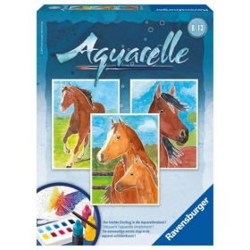 Aquarelle midi - Paarden