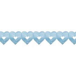 Guirlande Hartjes Blauw