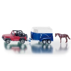 1651 Siku Jeep met paardentrailer
