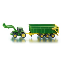 1843 Siku john deere met aanhanger