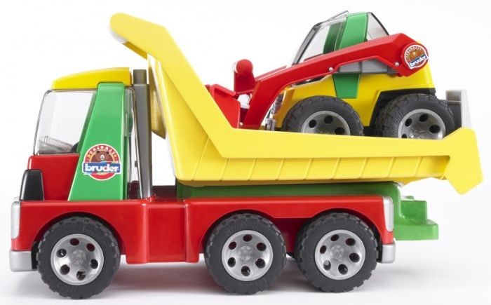 Bruder Roadmax Transporter met schovel