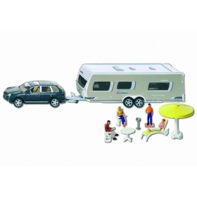 Vergroot Siku auto + caravan Siku auto + caravan