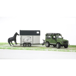 2592 Bruder Landrover met Paardentrailer