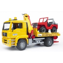 2750 Bruder M.A.N. Takelauto met jeep