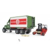 Bekijken 2820 Bruder Mack Granite met Wisselbak en Meeneemheftruck