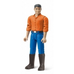 60011 Bruder B World - Speelfiguur Man donker laarzen