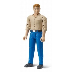 60000 Bruder B World - Speelfiguur Man blond schoenen