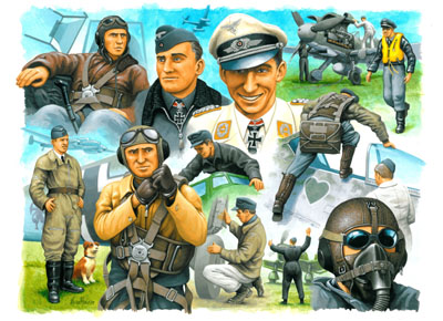 02400 revell wwii airforce piloten en grondpersoneel