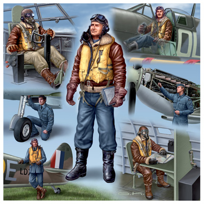 02401 revell wwii raf piloten & grondpersoneel