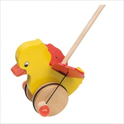 Houten duwdier eend Tweedy