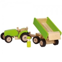 Tractor groen met Aanhanger