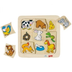 Puzzelspel Wie eet wat?