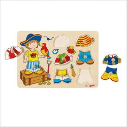 Houten puzzel piraat (8 stukjes)