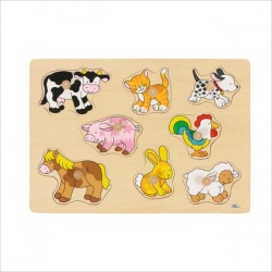 Houten steekpuzzel boerderij