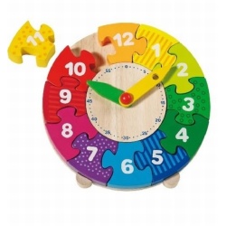 Puzzelklok hout