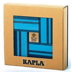 Kapla 40 stuks licht- & donkerblauw met voorbeeldenboek