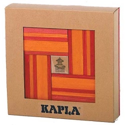 Kapla 40 stuks rood & oranje met voorbeeldenboek