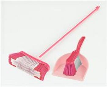 Bezemset 3 delig roze