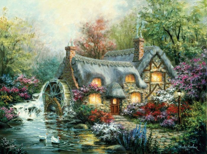 Puzzel Cottage Mill (1000 Stukjes)