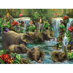 Puzzel Baby Elephant Pool (500 stukjes)