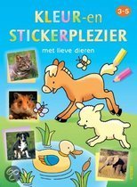 Kleur- en stickerplezier met lieve dieren