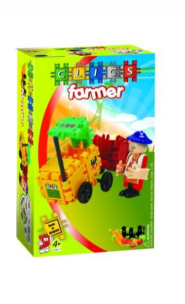 Clics boer met tractor