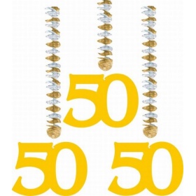 Hangdecoratie 50 goud