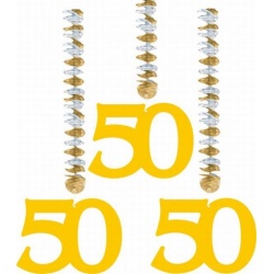 Hangdecoratie 50 goud