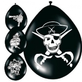 Ballon Piraat 30 cm 8 stuks