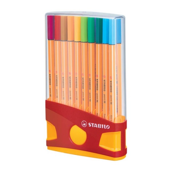 Fineliner Stabilo Point 88 20stuks assorti rollerset