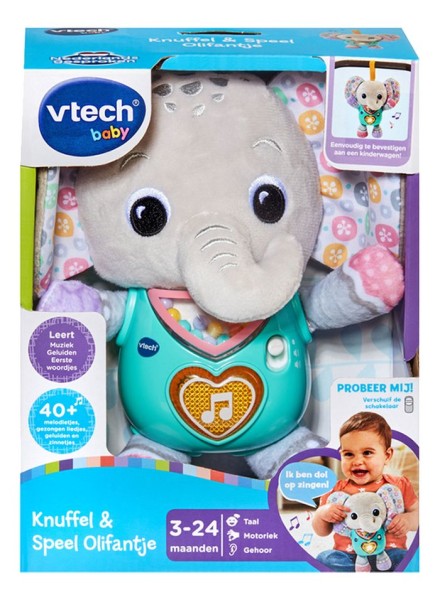 Vtech Baby Knuffel & Speel Olifantje Grijs