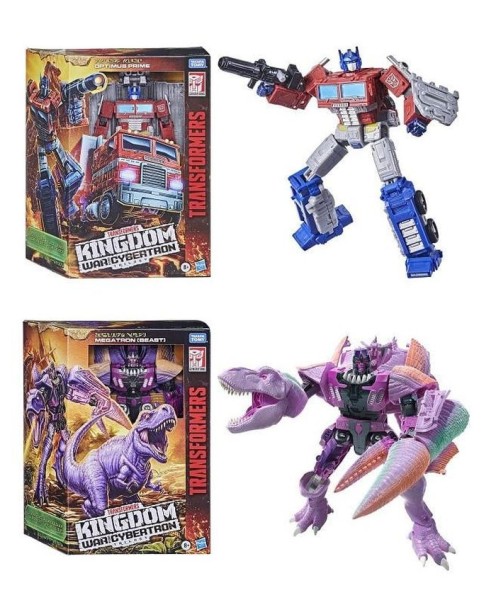 Transformers Generations War for Cybertron: Kingdom Action Figures Leader 2021 W2 Assortment (2)