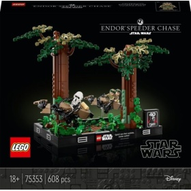 75353 LEGO Star Wars Endor Speederachtervolging Diorama