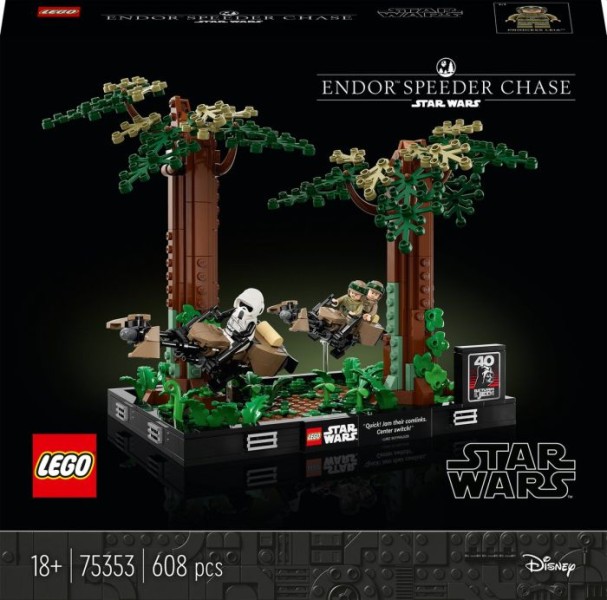 75353 LEGO Star Wars Endor Speederachtervolging Diorama