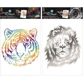Vergroot Scratch En Colour 2 In 1 7-Delig (2 Kras Vellen, Kraspen) Scratch En Colour 2 In 1 7-Delig (2 Kras Vellen, Kraspen)