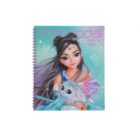 Vergroot Topmodel kleurenboek met pailletten dragon love Topmodel kleurenboek met pailletten dragon love