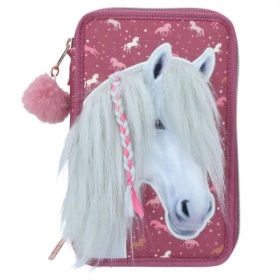 Vergroot Miss Melody 3-Vaks Etui Wild Horses Miss Melody 3-Vaks Etui Wild Horses