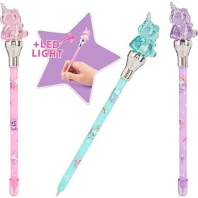 Vergroot Ylvi Pen Met Eenhoorn Topper En Led Licht Ylvi Pen Met Eenhoorn Topper En Led Licht