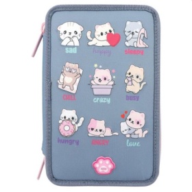 Vergroot Topmodel 3-Vaks Etui Kat Stemmingsbarometer Topmodel 3-Vaks Etui Kat Stemmingsbarometer