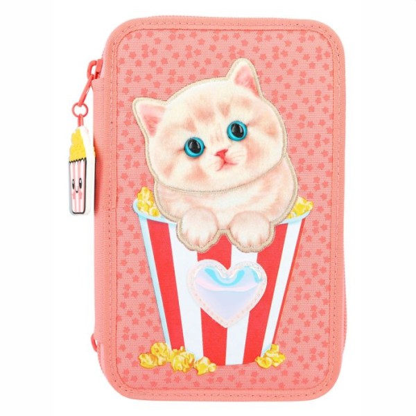Depesche - TOPModel 3-vaks etui met kat applicatie CUTIE STAR