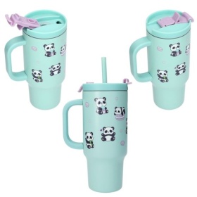 Vergroot Penfection To Go Beker Met Rietje Panda Penfection To Go Beker Met Rietje Panda