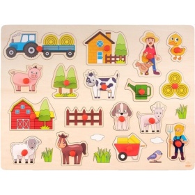 Vergroot Puzzelplank Groot Boerderij 40 X 30 Cm Puzzelplank Groot Boerderij 40 X 30 Cm
