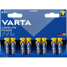 Vergroot Batterij Varta Longlife Power 8XAA Batterij Varta Longlife Power 8XAA